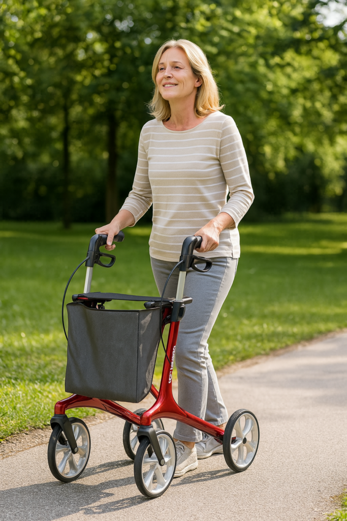 Rollator ULTRALEGGERO (5kg) con Freni e Sedile – EPIC CARBON