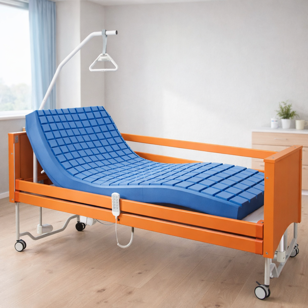 Letto Ospedaliero Elettrico in Legno con posizione Trendelenburg