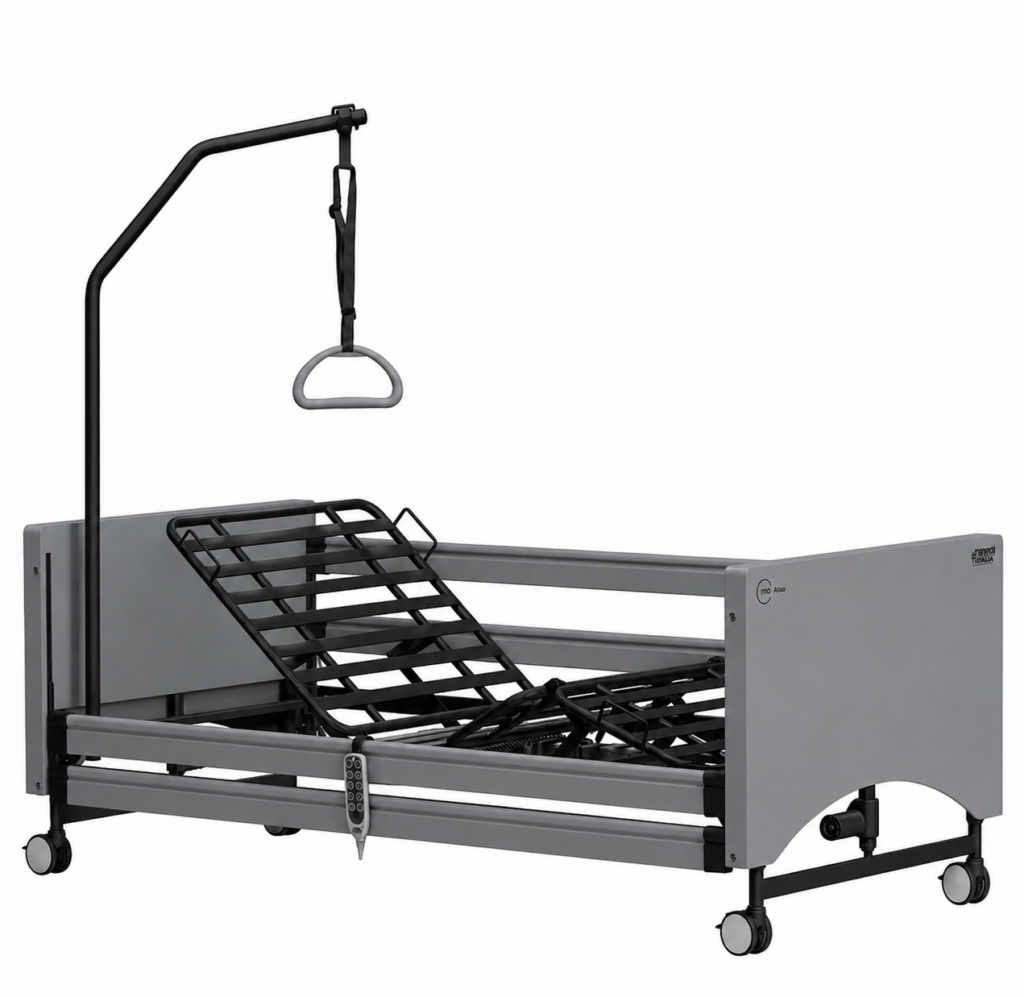 Letto Elettrico Premium in Legno Scuro con posizione Trendelenburg – Moon Alpha